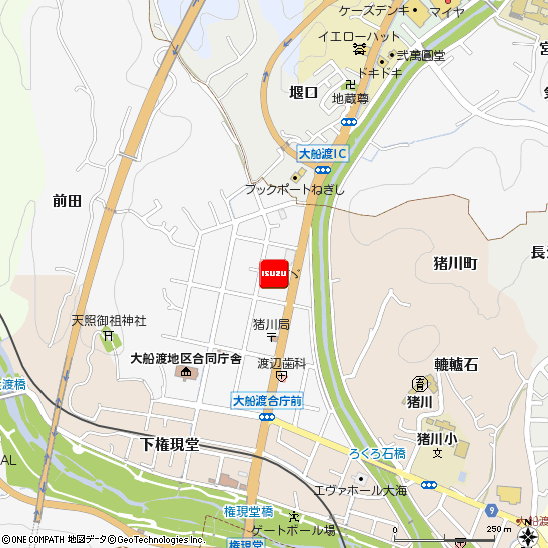 盛岡いすゞモーター株式会社　大船渡営業所付近の地図